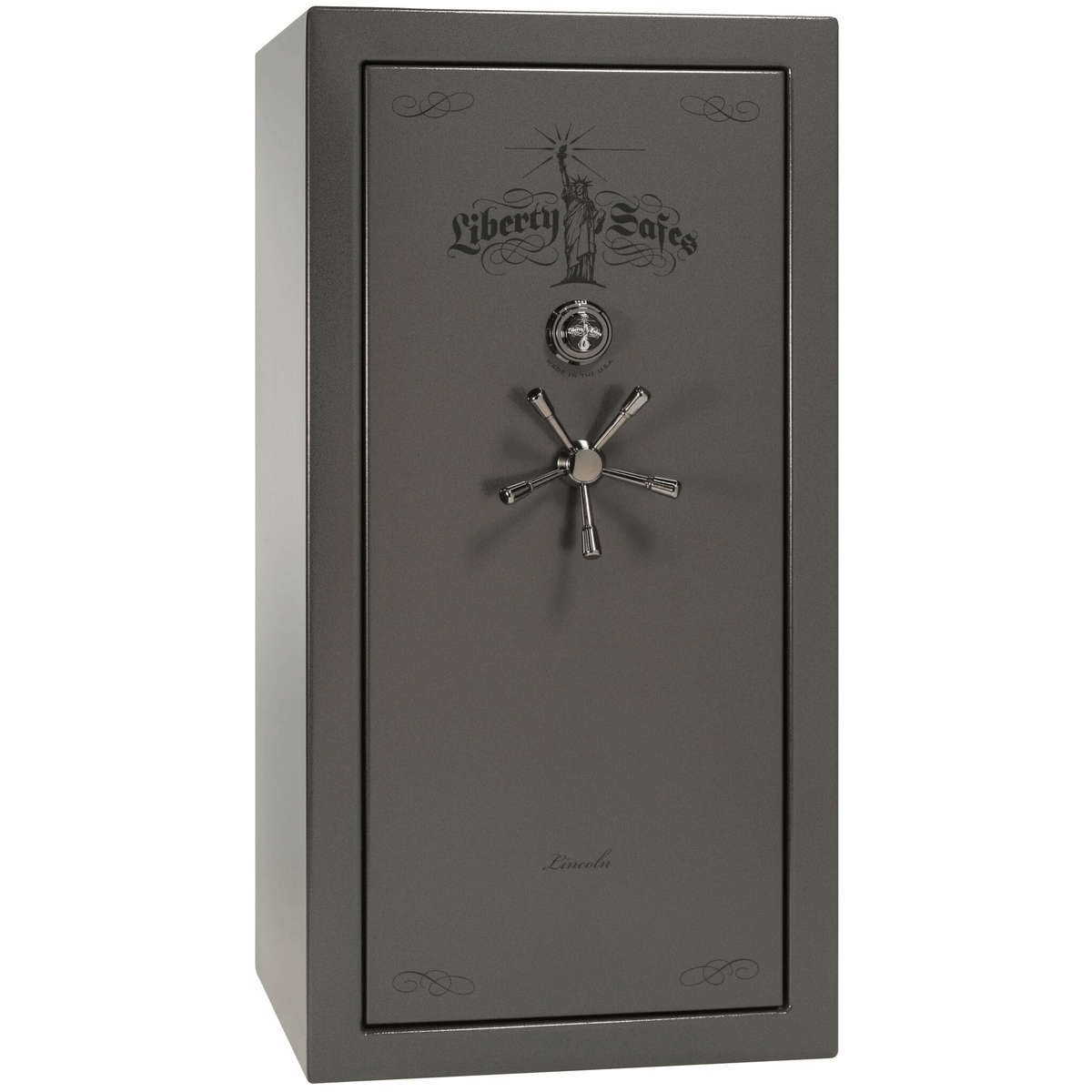 Lincoln Series | Level 5 Security | 110 Minute Fire Protection | 25 | Dimensions: 60.5&quot;(H) x 30&quot;(W) x 28.5&quot;(D) | Black Gloss | Mechanical Lock