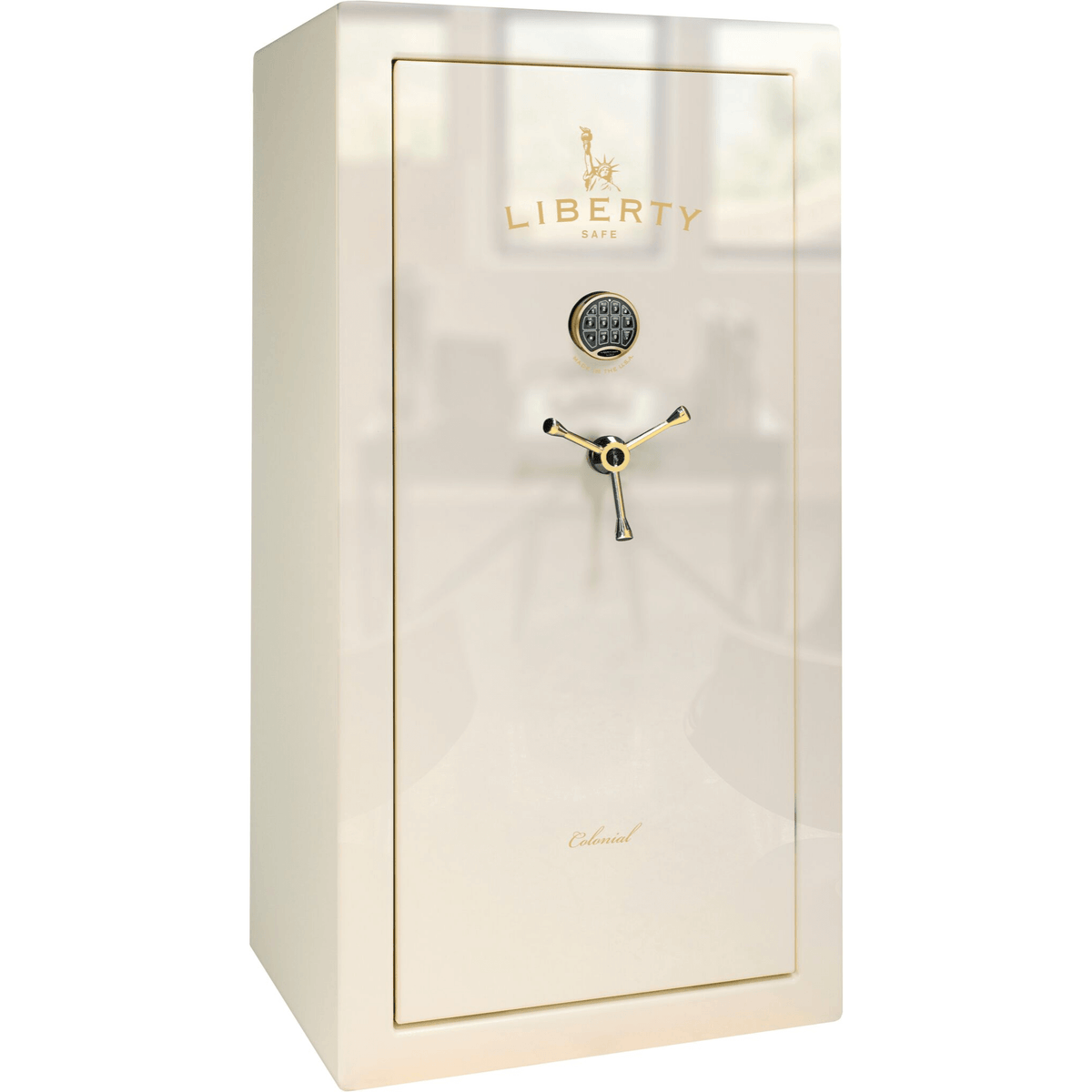 Colonial Series | Level 4 Security | 75 Minute Fire Protection | 30 | DIMENSIONS: 60.5&quot;(H) X 36&quot;(W) X 22&quot;(D*) | White Gloss Brass | Electronic Lock