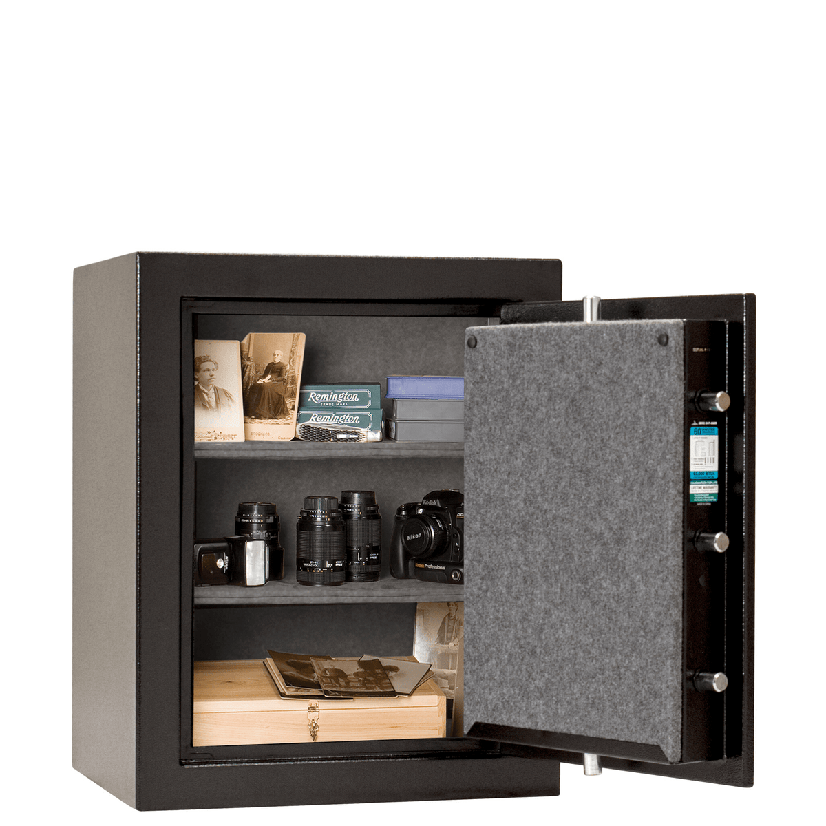 Home Safe | 08 | 60 Minute Fire Protection | Black | Electronic Lock | Dimensions: 30&quot;(H) x 24.25&quot;(W) x 22&quot;(D)