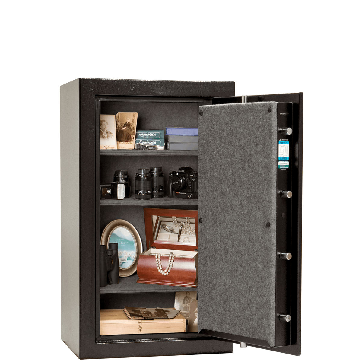 Home Safe | 12 | 60 Minute Fire Protection | Black | Electronic Lock | Dimensions: 42&quot;(H) x 24.25&quot;(W) x 22&quot;(D)
